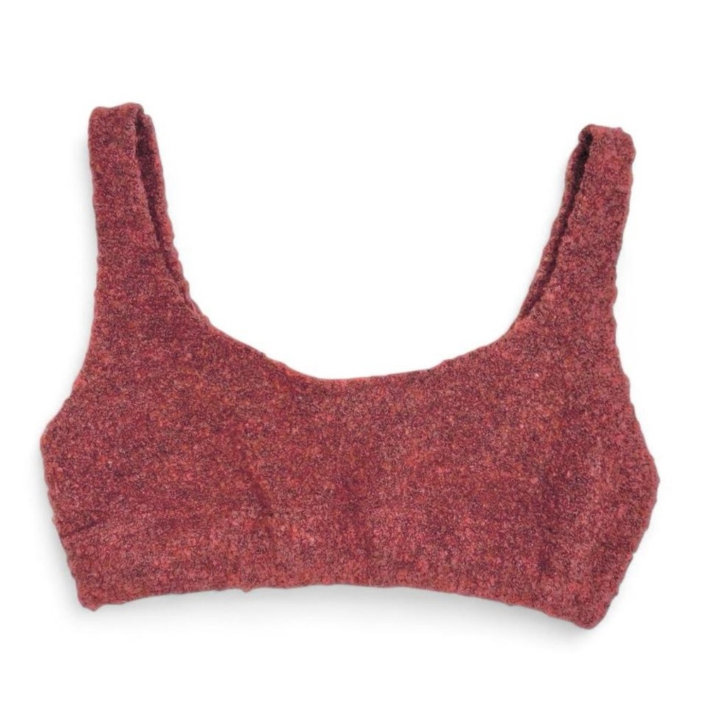 Kilo Brava Red Wool Cropped Casual Bralette Tank Top